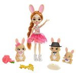 Enchantimals poupée brystal lapin 15 cm et lapereaux