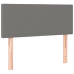 vidaXL Lit à sommier tapissier et matelas Gris foncé 90x190 cm Tissu