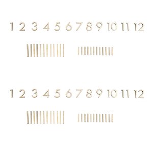 2 kits de chiffres en bois pour horloge