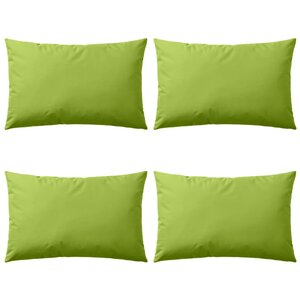 vidaXL Oreiller d'extérieur 4 Pièces 60 x 40 cm Vert pomme