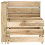 vidaXL Salon de jardin 5 Pièces Bois de pin imprégné de vert