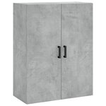 vidaXL Buffet haut Gris béton 69 5x34x180 cm Bois d'ingénierie