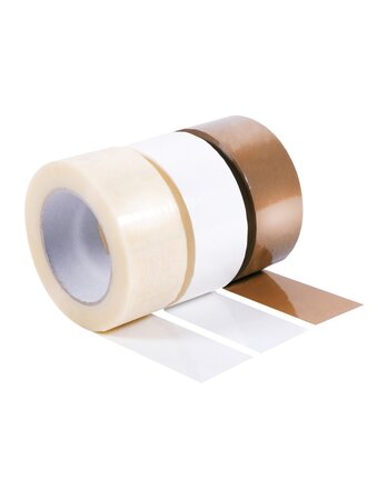 (lot  36 rouleaux) ruban adhésif polypropylène standard hot melt blanc 48mmx132m