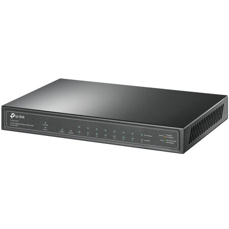 Tplink 10-port gigabit poe+ switch 10-port gigabit poe+ switch 8 gigabit poe+ ports 1 gigabit rj45 ports and 1 gigabit sfp slots 802.3at/af 63w poe power