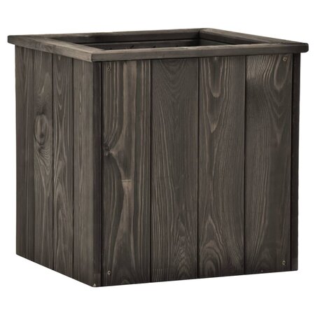 vidaXL Lit surélevé Gris foncé 38x41x40 cm Bois de pin massif