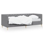 vidaXL Lit avec éclairage USB Gris clair Tissu 90x200 cm