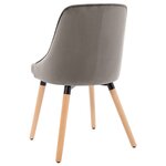 vidaXL Chaises à manger lot de 6 gris clair velours