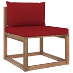 vidaXL Salon palette de jardin 7 Pièces et coussins Bois de pin imprégné