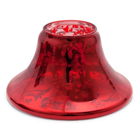 Abat jour pour bougie heart and home rouge