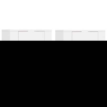 vidaXL Meubles TV muraux 2 Pièces Blanc 40x34 5x40 cm