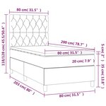 vidaXL Sommier tapissier avec matelas et LED Rose 80x200 cm Velours