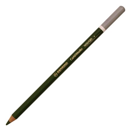 Crayon de couleur fusain pastel carbothello vert olive stabilo