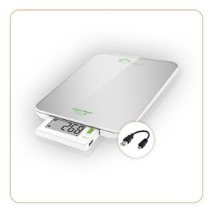 LITTLE BALANCE 8183 Slide 6 USB Silver, Balance de cuisine sans pile, Rechargeable USB, 6 kg / 1 g, Ecran rétractable, Silver
