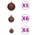 vidaXL Demi-arbre de Noël artificiel pré-éclairé et boules blanc 120cm