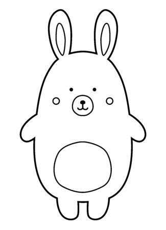 Tampon en bois Lapin