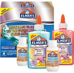 ELMER'S Kit de fabrication de Slime métallique  2 flacons de colle métallique (147 ml)  2 flacons de colle magique (68 ml)