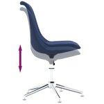 vidaXL Chaise à manger pivotante Bleu Tissu