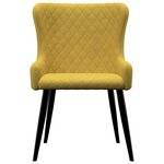 vidaXL Chaises à manger lot de 4 jaune velours