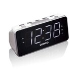 Lenco radio-réveil cr-18 blanc