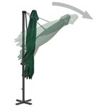 vidaXL Parasol avec base portable Vert