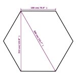 vidaXL Chapiteau tente de jardin avec rideaux Hexagonal 360 x 265 cm