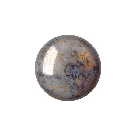 Diy - cabochon rond en verre 25mm - opaque grey bronze