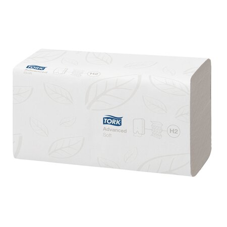 Papier essuie-mains pliage enchevêtré tork avanced doux - carton de 2856
