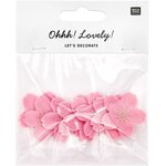 Confettis fleur de cerisier  feutrine rose et or