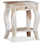 vidaXL Table de chevet Bois massif de Sesham 40 x 30 x 50 cm