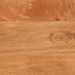 vidaXL Table de chevet marron et noir bois de manguier solide