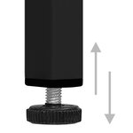 vidaXL Tables de chevet 2 Pièces Noir 35x35x51 cm Acier
