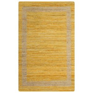 vidaXL Tapis fait à la main Jute Jaune 160x230 cm