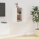 vidaXL Meuble TV mural Blanc 40x34 5x60 cm
