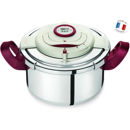 SEB P4400600 Autocuiseur Cocotte-minute Clipso+ Precision - 4,5L - Tous feux dont Induction - Poignées compactes - Inox et noir