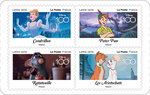 Carnet de 12 timbres - Disney - 100 ans d'histoires à partager - Lettre Verte