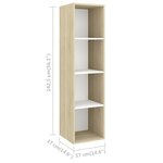 vidaXL Ensemble de meuble TV 3 Pièces Blanc et chêne sonoma Aggloméré