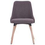 vidaXL Chaises à manger lot de 2 taupe tissu