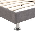 vidaXL Cadre de lit Gris clair Tissu 90 x 200 cm