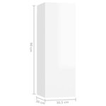 vidaXL Ensemble de meubles TV 4 Pièces Blanc brillant Aggloméré