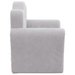 vidaXL Canapé pour enfants Gris clair Peluche douce