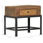 vidaXL Table de chevet 40 x 35 x 40 cm Bois de récupération massif