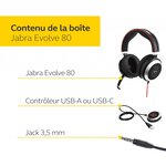 Jabra evolve2 40 casque pc mono ecouteurs certifié microsoft teams à réduction du bruit avec technologie d`appel à 3 microphones