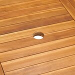 vidaXL Salon de jardin 7 Pièces avec coussins Bois de teck massif Gris