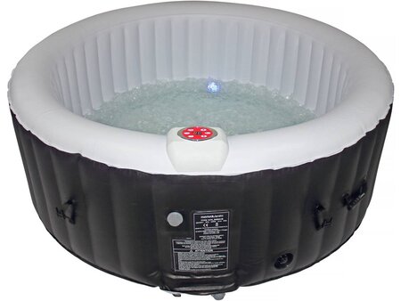 Spa gonflable "saint tropez" - avec cercle flottant led - 4 places - noir