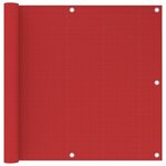 vidaXL Écran de balcon Rouge 90x600 cm PEHD