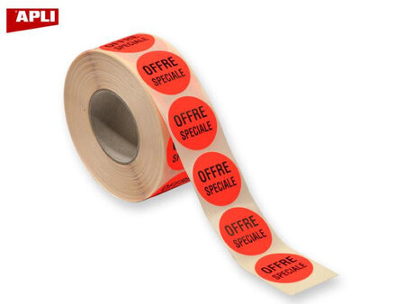 Rouleaux 1000 Étiquettes Fluo Offre/Sd28