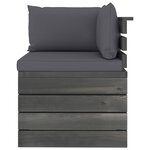 vidaXL Salon palette de jardin 5 Pièces avec coussins Bois de pin massif