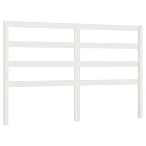 vidaXL Tête de lit Blanc 156x4x100 cm Bois massif de pin