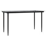 vidaXL Mobilier à dîner de jardin et coussins 5Pièces Noir Résine tressée