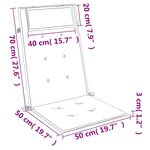 vidaXL Coussins de chaise à dossier haut lot de 6 carreaux noir
